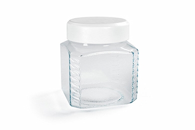 Sklěněná sklenice na sypké potraviny  "Rondo" 0,25L, sněhově bílá